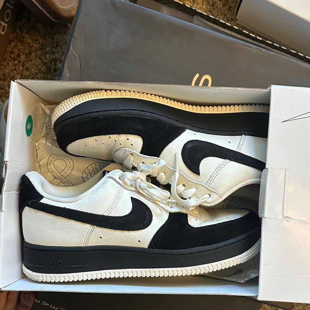 Nike Air Force 1 Black and White Shoes